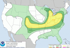 Severe Weather Threat Friday Just West