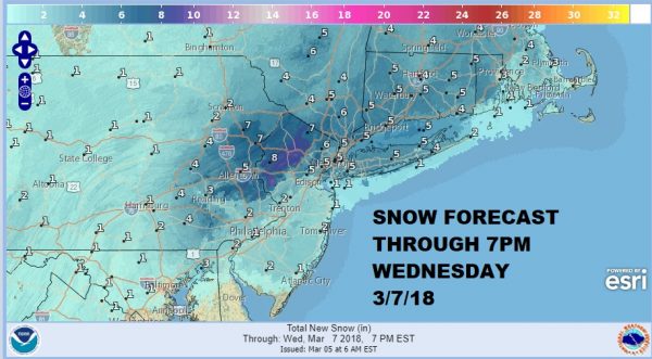Snow Forecast Maps Updated Wednesday 03072018