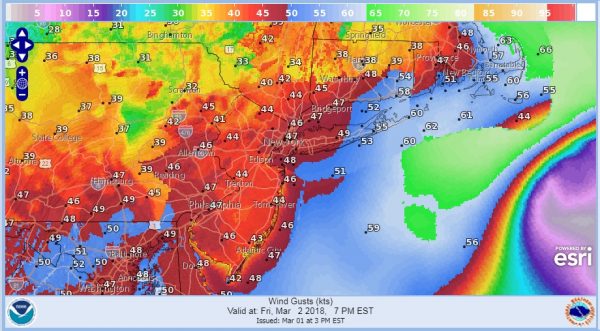 Fierce Noreaster Winds Increasing Rain Changes To Snow Inland