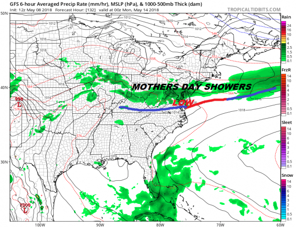 Mother's Day Issues Developing With Cold Front Dropping Southward