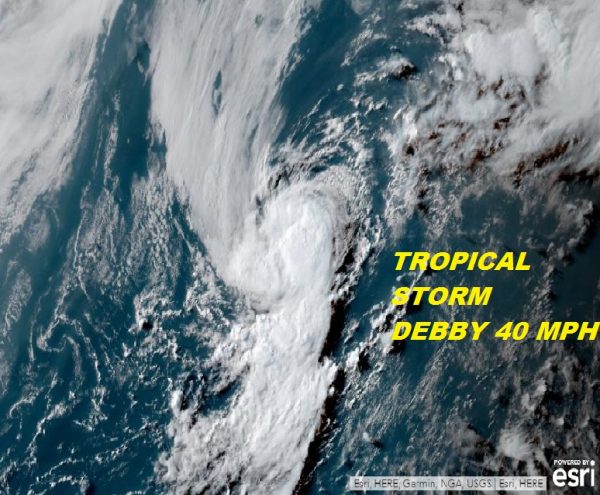 Hurricane Hector Passing South of Hawaii Tropical Storm Debby North Atlantic