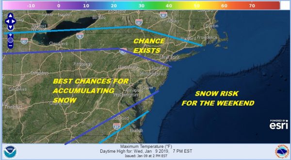 Snow Threat Grows Mid Atlantic States Chance Coastal New Jersey Southern New England 