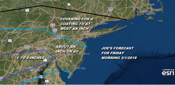 Snow Tonight Misses Areas South of NYC & Route 78. Early Snow Call Friday Morning