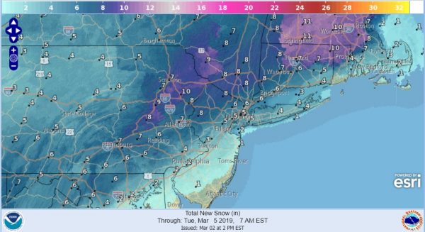 Snow Threat Grows Late Sunday Early Monday