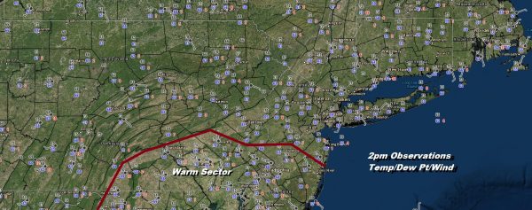 Frontal Boundary Issues All Week Some Showers Tonight Thunderstorms South Jersey Southward