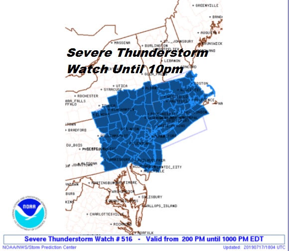 Severe Thunderstorm Watch Flash Flood Watch Heat Advisory Excessive Heat Warning