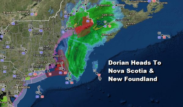Nice Weather Mostly Rain Free Into Wednesday Dorian Nova Scotia Newfoundland