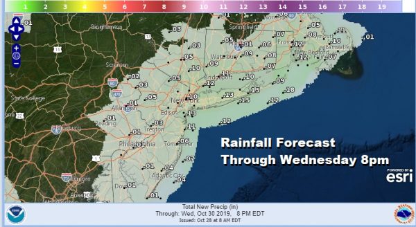 Rainfall Forecast Through Wednesday 8pm