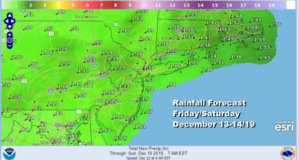 Rainfall Forecast Friday/Saturday December 13-14/19