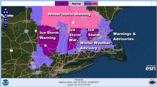 Ice Storm Winter Storm Warnings Advisories NE PA To New New England
