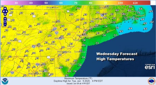 Warmer Air Cold Front Showers Thunderstorms Wednesday Night
