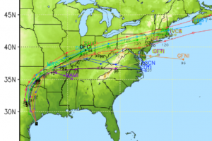 Hurricane Model Plots for Tropical Storm Bill