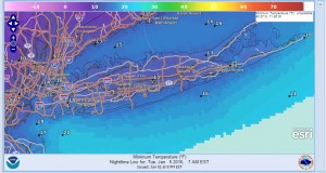 long island weather cold