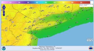 thursday dry air penetrates