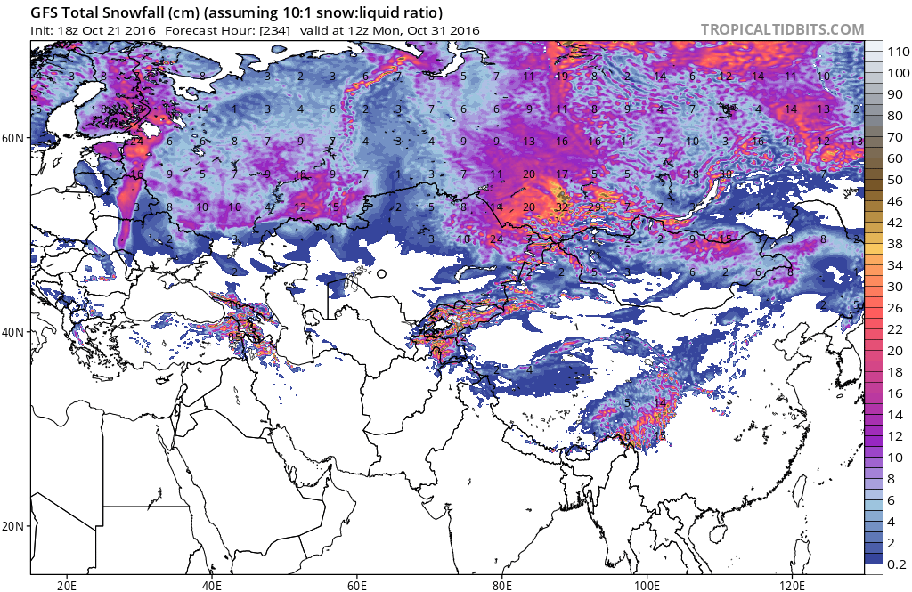 siberian snow cover