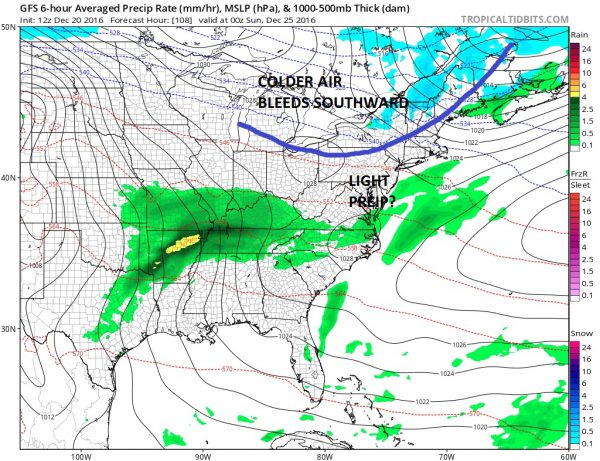 freezing precipitation christmas eve