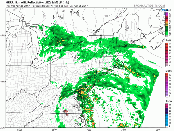 hrrr rain moving