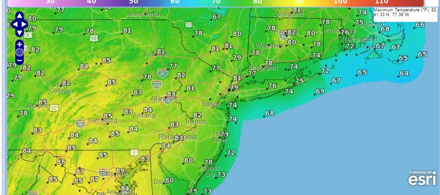 cooler air moving south