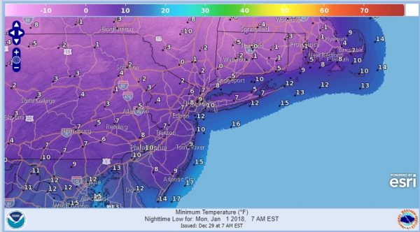 snow frigid arctic air