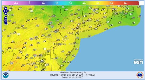warmer saturday
