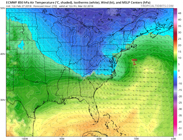 European Model Opens Door Lets Snow Enter The Equation