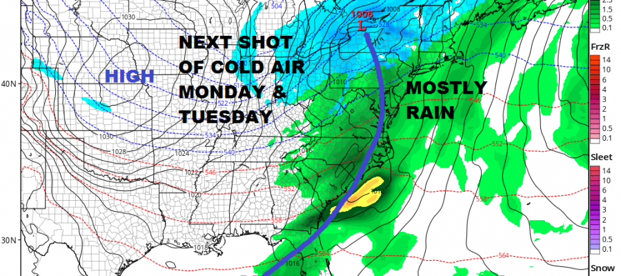 Snow Ice Well Inland Super Bowl Sunday