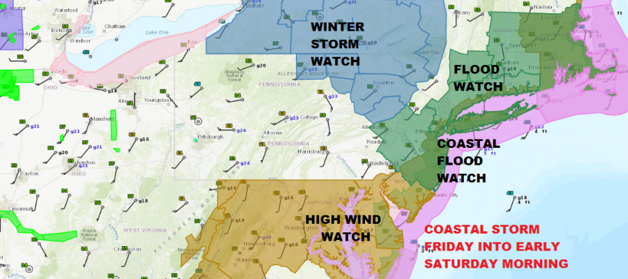 Heavy Wet Snow Possible Inland Elevated Areas Friday Friday Night