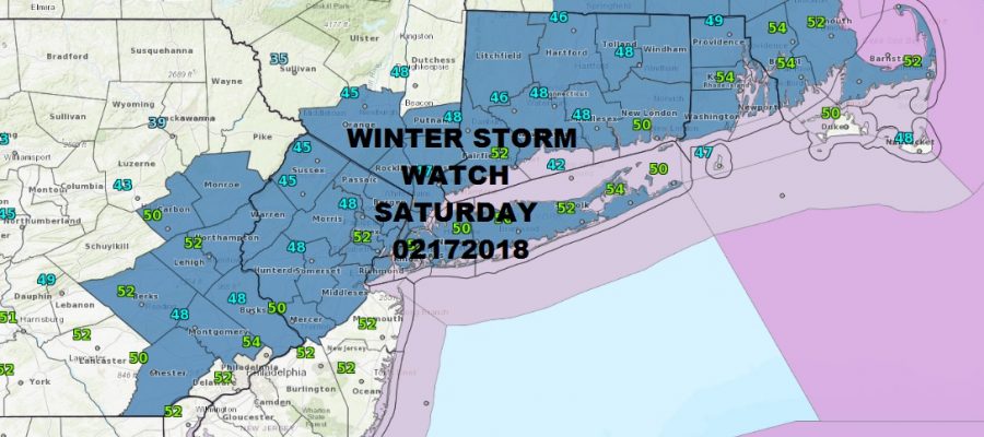 Winter Storm Watch Saturday Into Sunday Morning