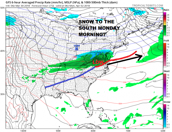 Showers Moving East Today, Nice Weekend, Snow Monday Morning?