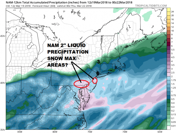 Weather Models Aggressive For Middle Atlantic & Northeast Tuesday Wednesday