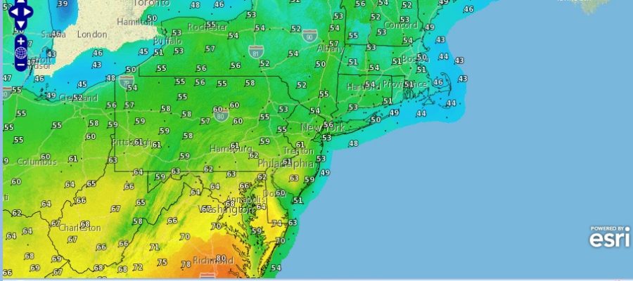 Warmer Air Tries Pushing East 60s Thursday