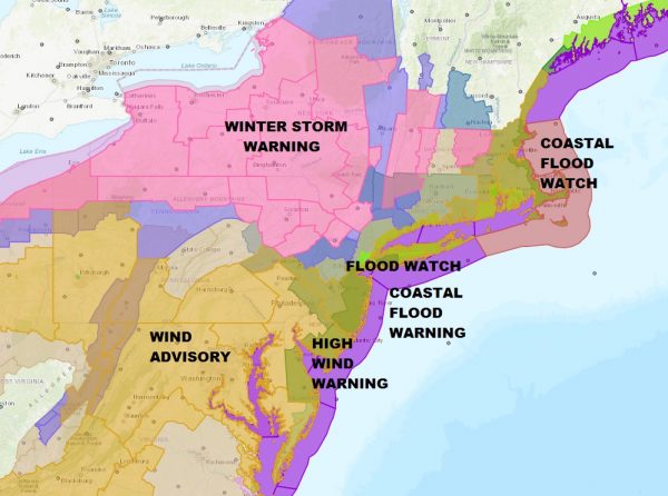Winter Storm Warnings Snow Forecast Maps
