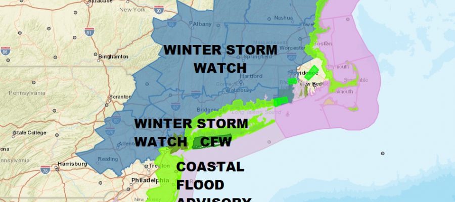 Noreaster Part 2 Joe's Snow Forecast Map 03072018 Winter Storm Watch Wednesday Coastal Storm On Course