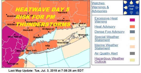 Heatwave Day 5 Thunderstorms Late Today Very Humid