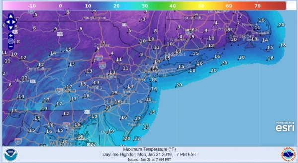 Bitter Cold Strong Winds Midweek Temperature Bounce