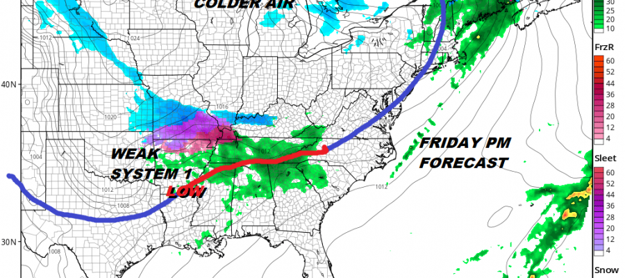 Cold Front Approaches Quiet Weekend Chance Snow Sunday Night