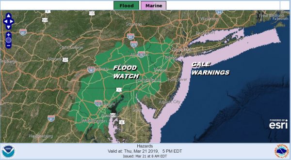 Flood Watch Coastal Flood Warning Storm Inching Northward