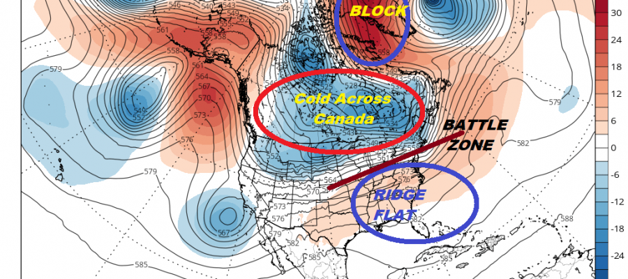 Long Range Onshore Flow Battle Continues