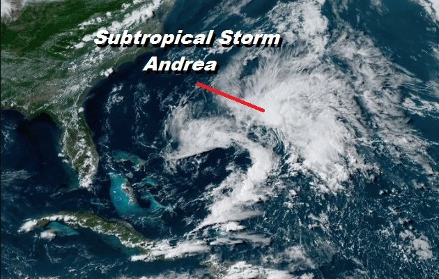 Subtropical Storm Andrea Forms in the Southwest Atlantic