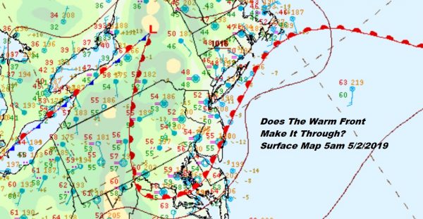 Warm Front Settles Overhead 80 West 60 West Gloomy Friday Weekend