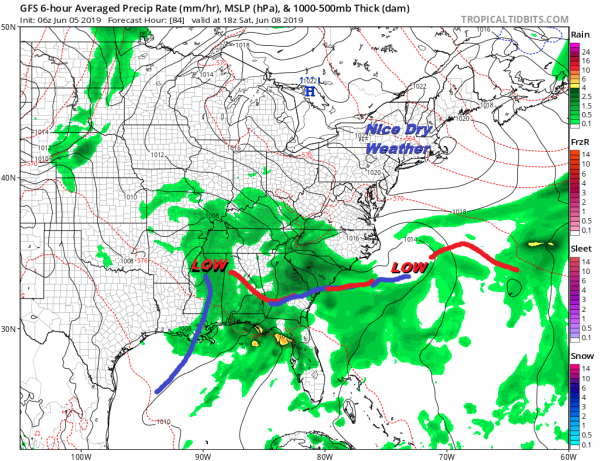Chance Showers Thunderstorms Into Thursday Dry Nice Into Sunday