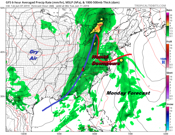 Weekend Underway Nice Weather Today Sunday, Downpours Monday Tuesday