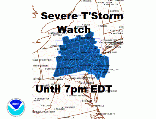 Severe Thunderstorm Watch Pennsylvania New Jersey 06292019