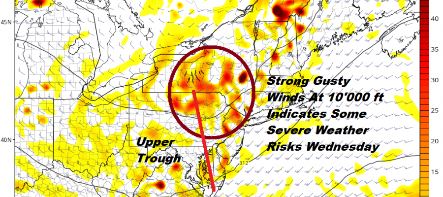 Wave Offshore Tuesday Thunderstorm Risk Wednesday Nice Dry Late Week
