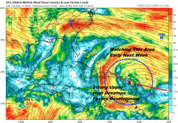 Disturbed Weather East of Florida Watching for Signs of Development