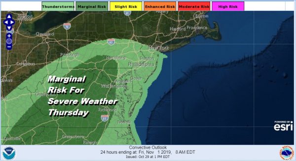 Dismal Wednesday Showery Rains Into Early Friday, Strong Gusty Winds Developing Friday