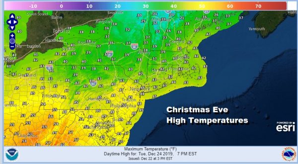 Hanukkah Christmas Calm Slightly Above Average Temperatures No Storms All Week