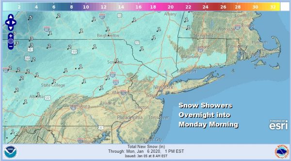 Snow Showers Overnight Chance For Snow Late Tuesday Into Tuesday Night