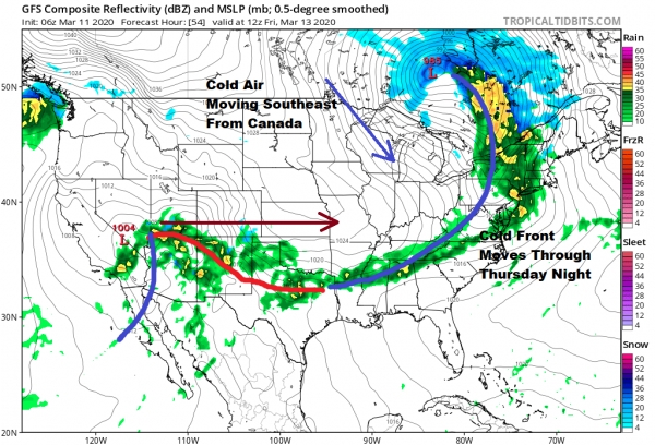 Cooler Drier Patchy Clouds Ahead Today Next Front Showers Friday Chilly Weekend