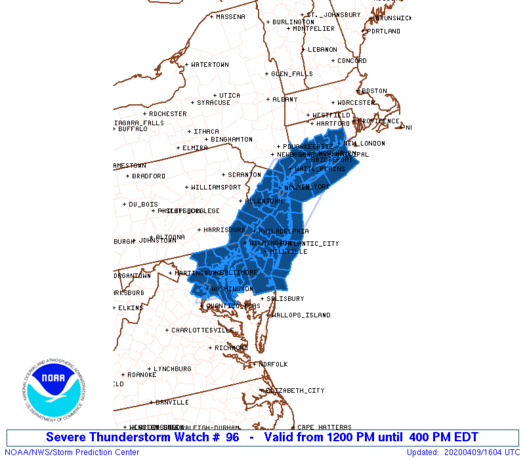 Severe Thunderstorm Watch Until 4PM Wind Advisory Into Tonight
